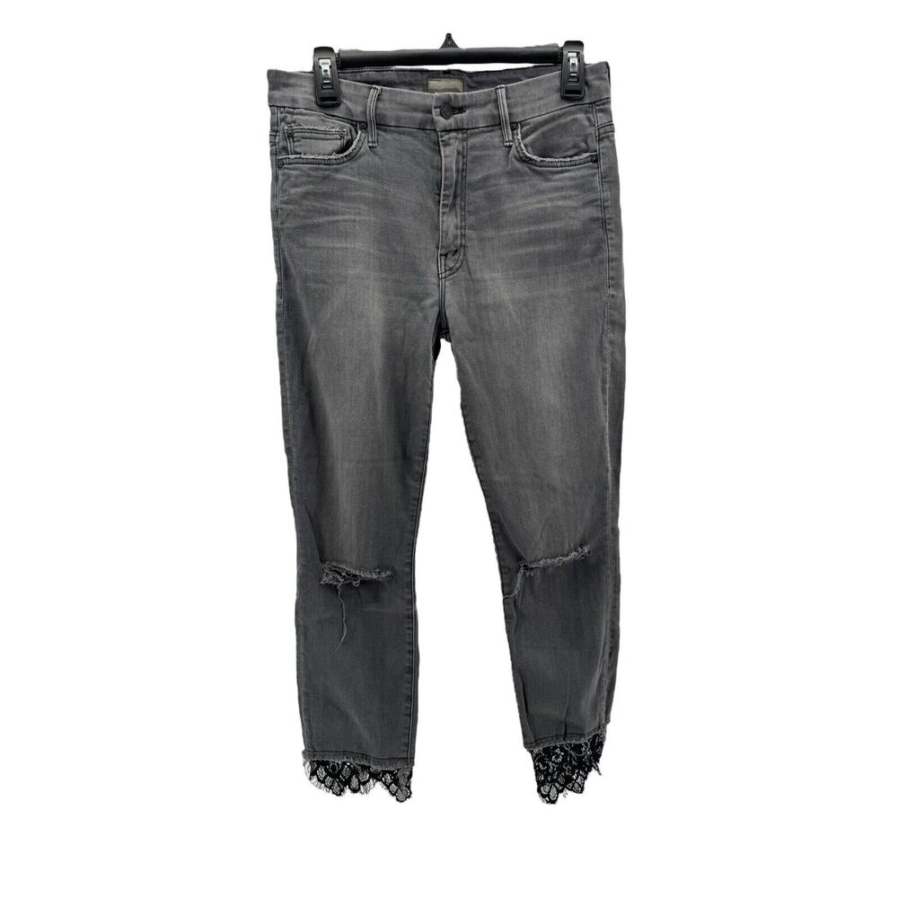 Mother Women's A Lacey Saloon High Waisted Looker Dagger Ankle Fray Jeans 30 - Picture 3 of 8